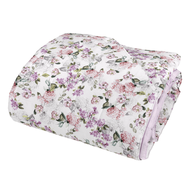 Quilt Reversibile Fazzini "Corolle" - Percalle di Cotone e Ovatta Talko® - 270x270 cm