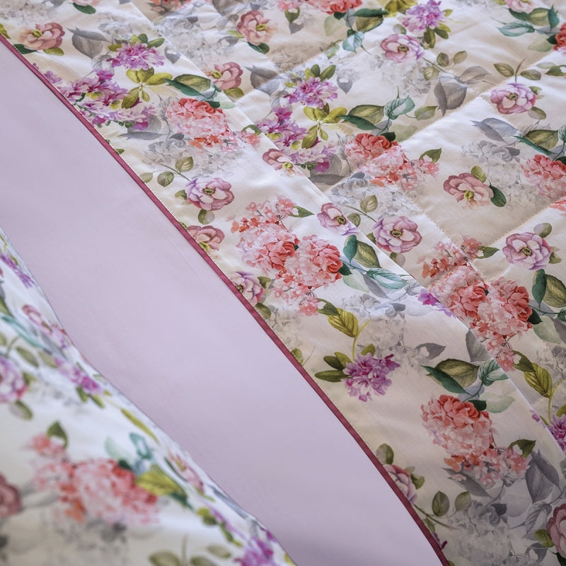 Quilt Reversibile Fazzini "Corolle" - Percalle di Cotone e Ovatta Talko® - 270x270 cm