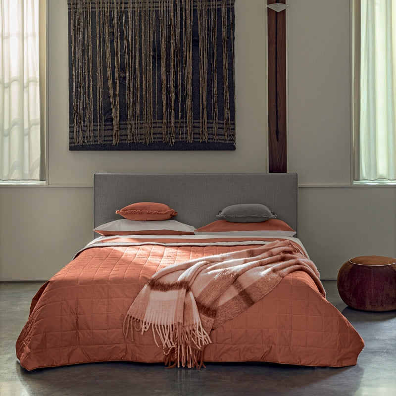 Quilt Trapuntino Matrimoniale Fazzini Dialogo 270x270 cm - Percalle di Cotone Tinta Unita