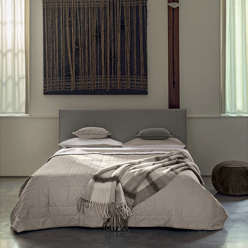 Quilt Trapuntino Matrimoniale Fazzini Dialogo 270x270 cm - Percalle di Cotone Tinta Unita