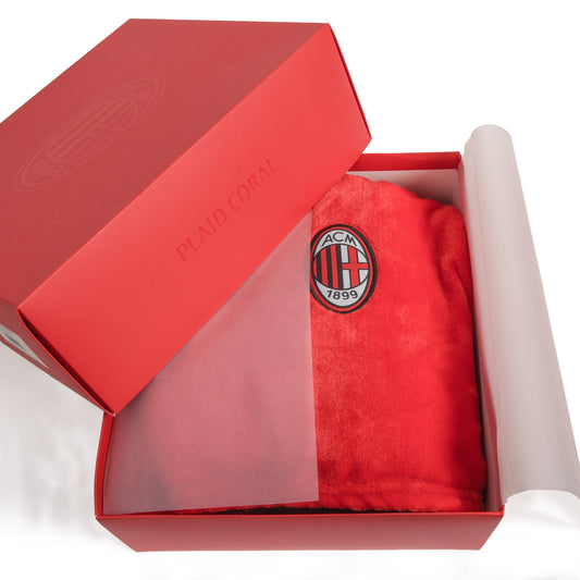 Plaid Ufficiale AC Milan – Coral Morbido 130x160 cm