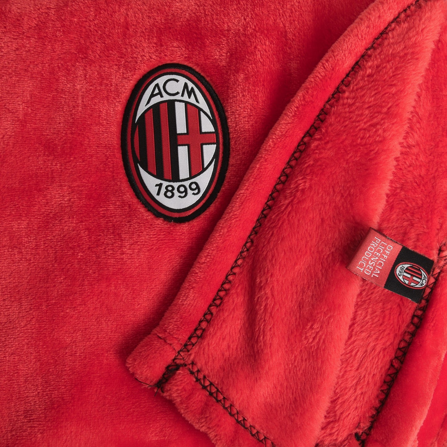 Plaid Ufficiale AC Milan – Coral Morbido 130x160 cm