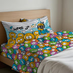 Completo Lenzuola "Emoji" Linea Quadrifoglio - Gipetex Natural Dream