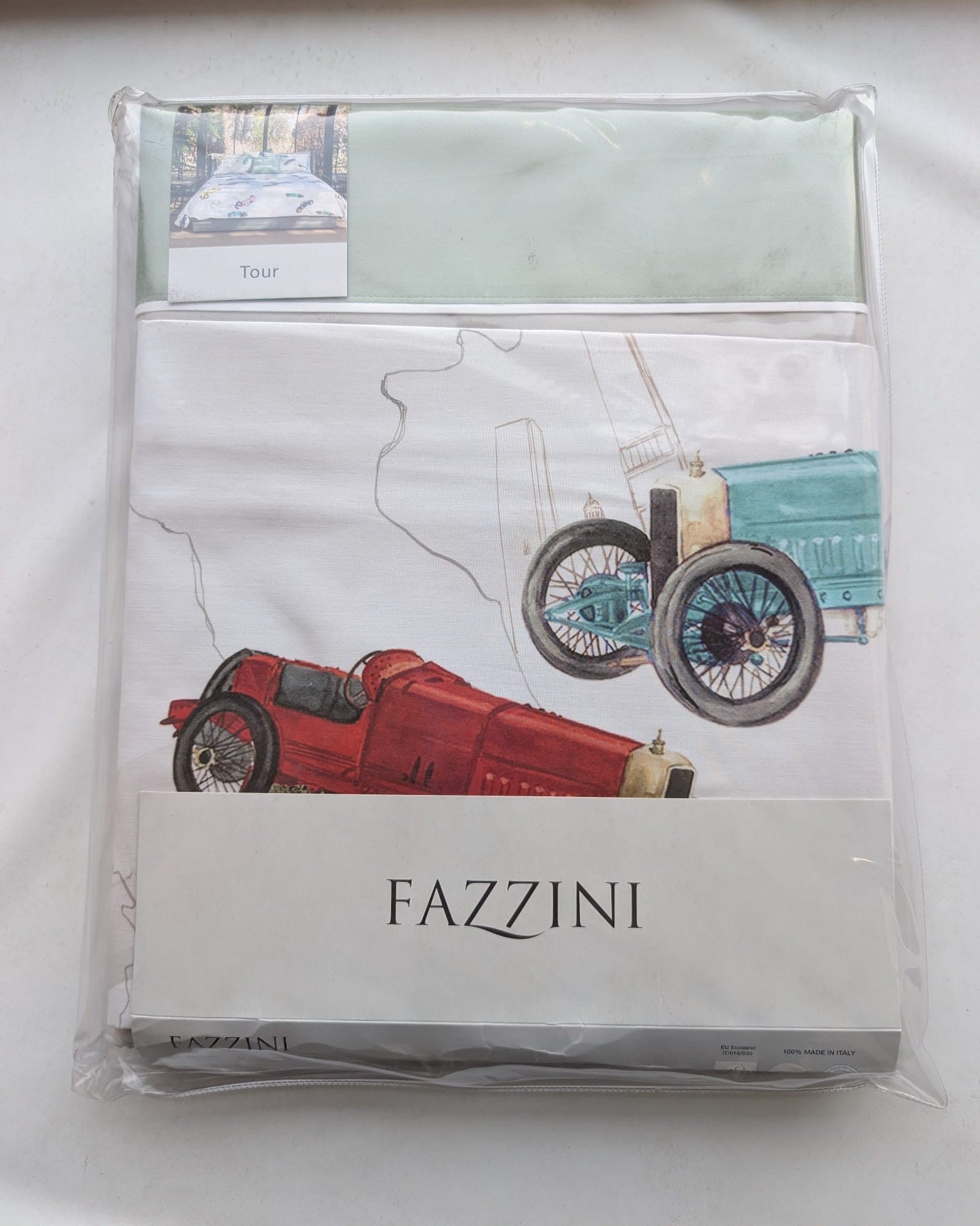 Completo Lenzuola Fazzini Tour 1 Piazza e Mezza - Percalle di Puro Cotone