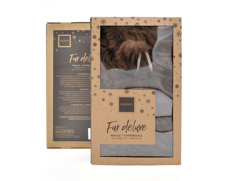 Borsa dell'Acqua Calda Daunex Fur Deluxe con Copriboule 23x37 cm - Capacità 2 Litri