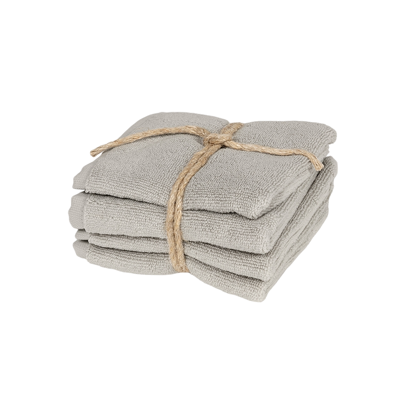 Set 4 Lavette Fazzini "Coccola" - Microcotone Zero Twist 550 gr/mq - 30x30 cm