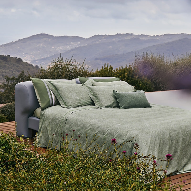 Completo Lenzuola Fazzini "Hidamari" - Percalle Tinto e Sovrastampato - Stile Sashiko