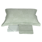 Completo Lenzuola Fazzini "Hidamari" - Percalle Tinto e Sovrastampato - Stile Sashiko