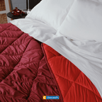 Indicolor - Trapunta Double Face in Microfibra- Biancaluna