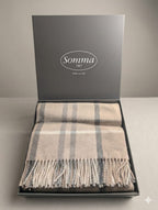Plaid "Kilt" in 100% Lana Vergine Lambswool Merino con Frange - 130x190 cm - SOMMA