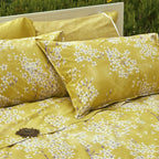 Completo Lenzuola Fazzini "Kimono" - Percalle con Sovrastampa in Lacca - Matrimoniale