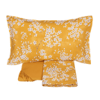 Completo Lenzuola Fazzini "Kimono" - Percalle con Sovrastampa in Lacca - Matrimoniale
