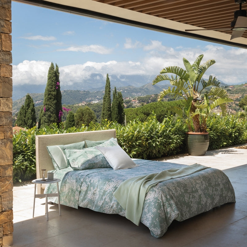 Kimono - Parure Copripiumino  Matrimoniale– 100% Cotone – Stile Orientale – Made in Italy - Fazzini