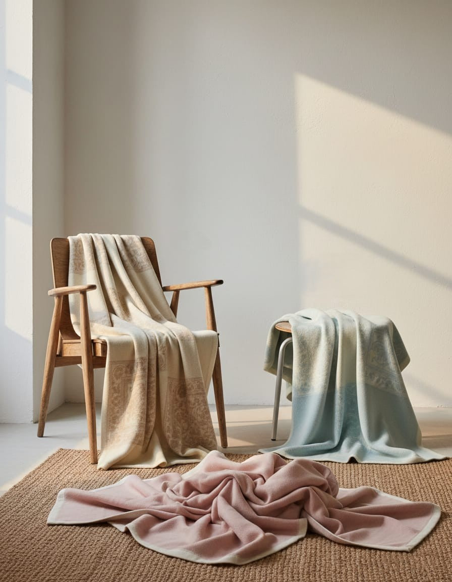 Coperta LANEROSSI Provenzale in 100% Lana Vergine - Puro Calore