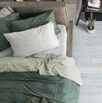 Completo Letto Galizzi Block58 - 100% Raso di Cotone "Stone Washed" - Effetto Stropicciato No-Stiro