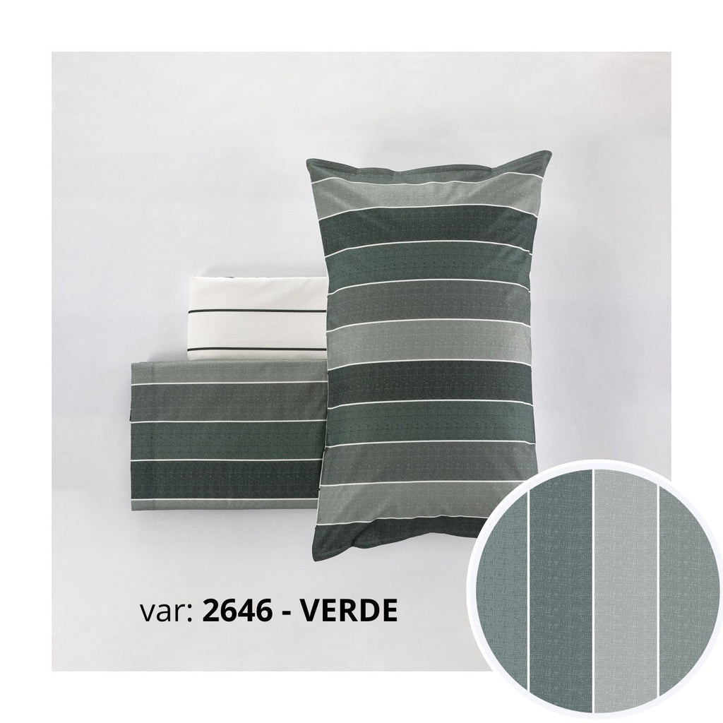 Completo Lenzuola Cogal "Milk" - 100% Cotone Naturale - Effetto Copriletto