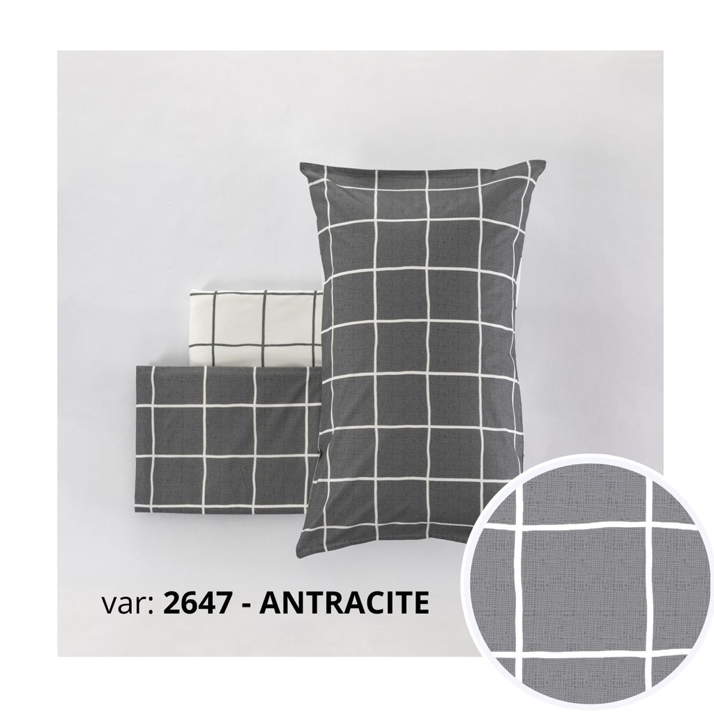 Completo Lenzuola Cogal "Milk" - 100% Cotone Naturale - Effetto Copriletto