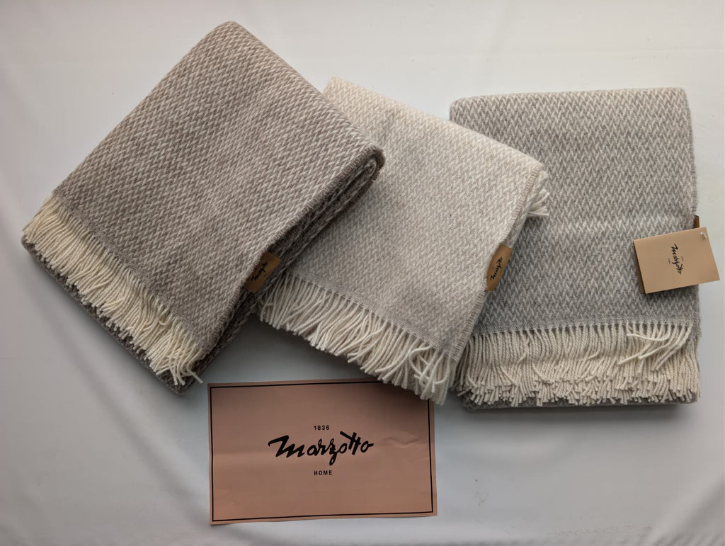 PLAID "Navigli Nat" in 100% Lana Vergine - 130x170 cm - Marzotto Home 1836