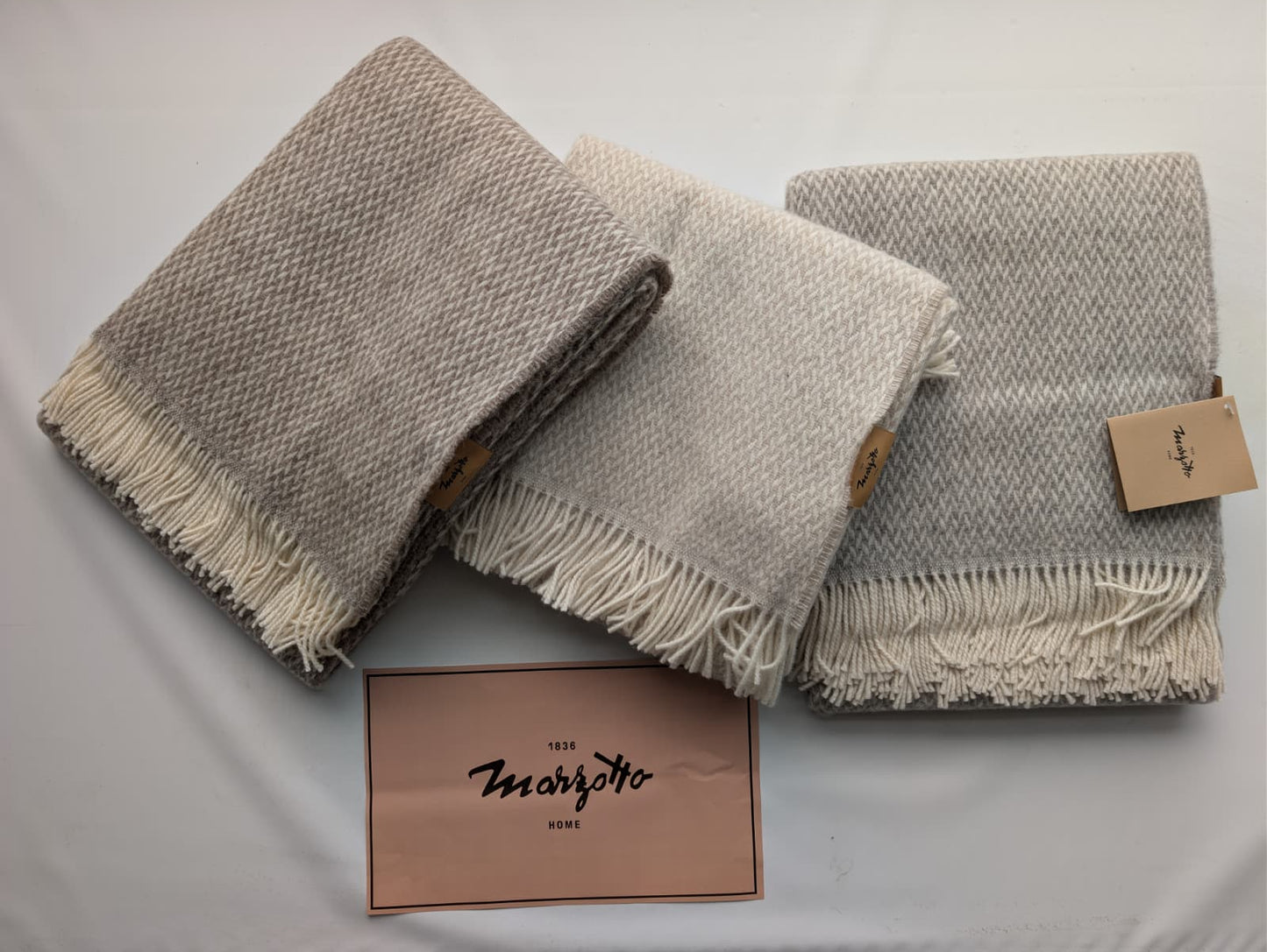 PLAID "Navigli Nat" in 100% Lana Vergine - 130x170 cm - Marzotto Home 1836