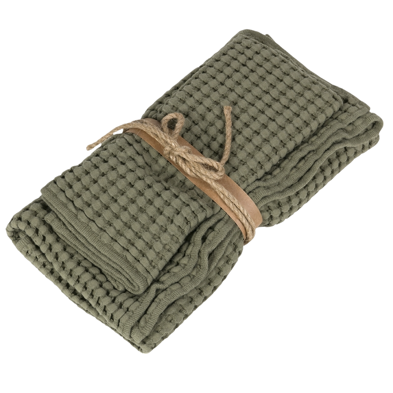 Coppia Asciugamano e Ospite Fazzini NETTARE in Cotone Stone Washed