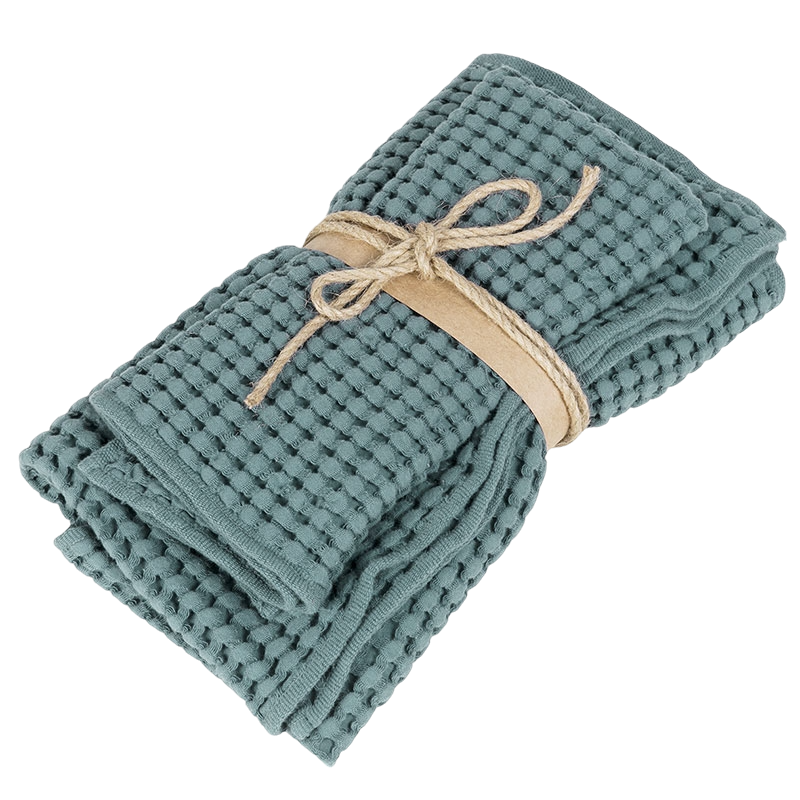 Coppia Asciugamano e Ospite Fazzini NETTARE in Cotone Stone Washed