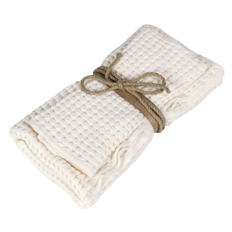 Coppia Asciugamano e Ospite Fazzini NETTARE in Cotone Stone Washed