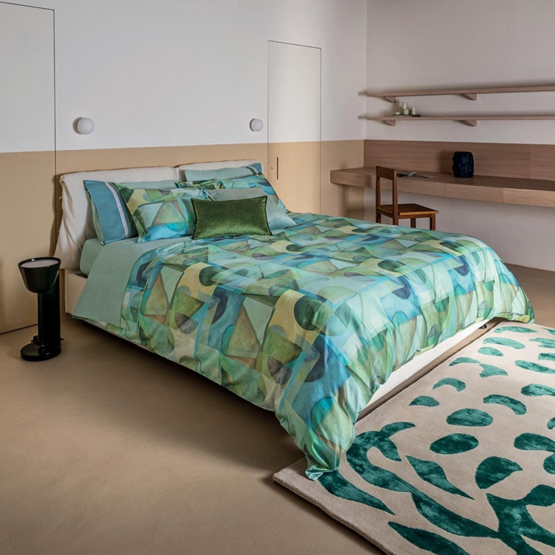 Paracas - Parure Copripiumino Matrimoniale – 100% Cotone – Made in Italy - Fazzini