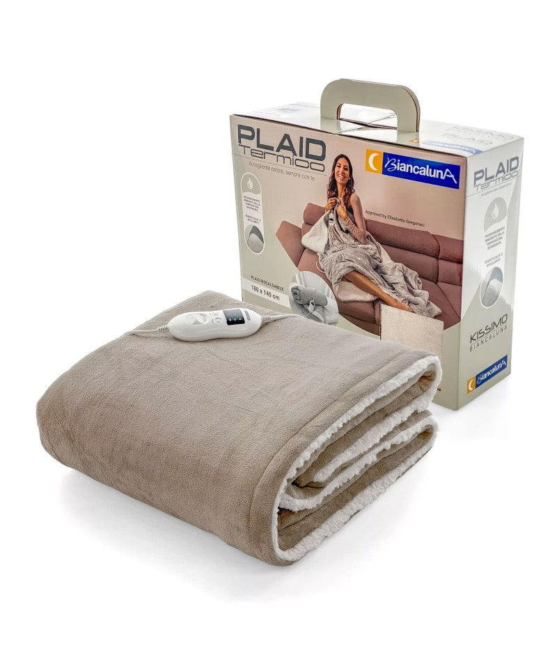 Plaid Matrimoniale Termico Biancaluna – Coperta Riscaldabile mis. 180x140 cm