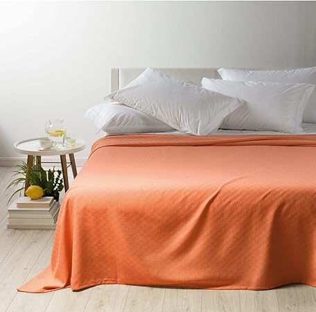 Copriletto Estivo Caleffi "Rodeo" in Cotone Panama - Tinta Unita