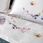 Completo Letto Matrimoniale Galizzi "Cassandra" - Raso di Cotone Effetto Ricamato