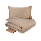 Sashiko - Completo Copripiumino Matrimoniale  – 100% Cotone – Made in Italy - Fazzini
