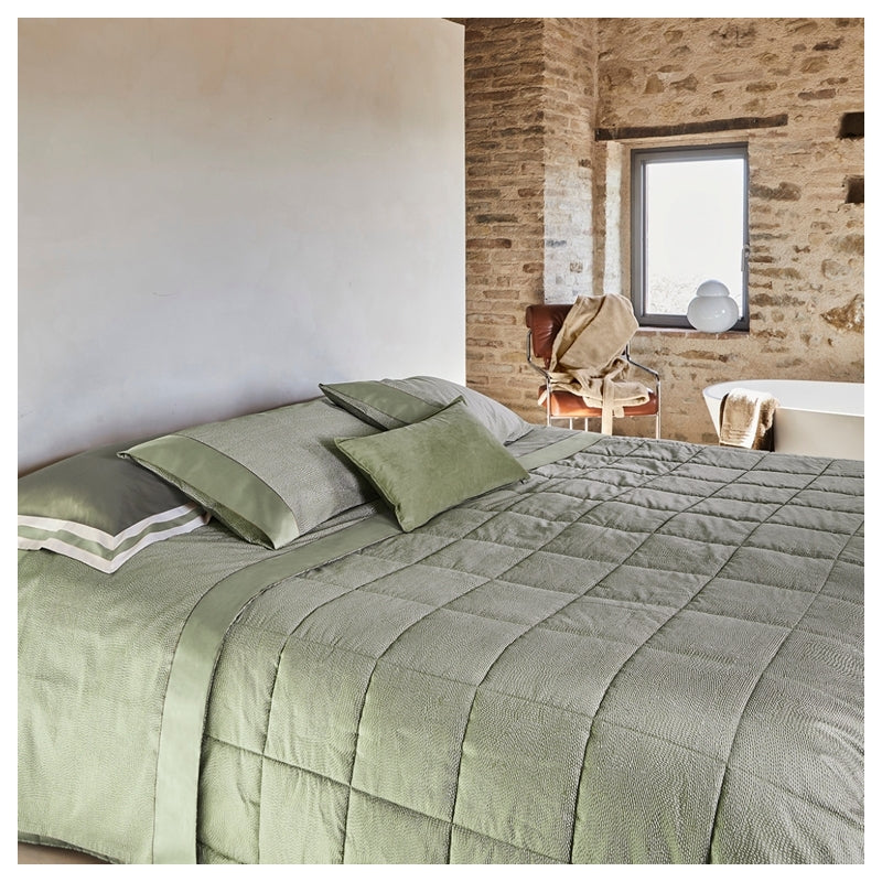 Sashiko - Completo Copripiumino Matrimoniale  – 100% Cotone – Made in Italy - Fazzini
