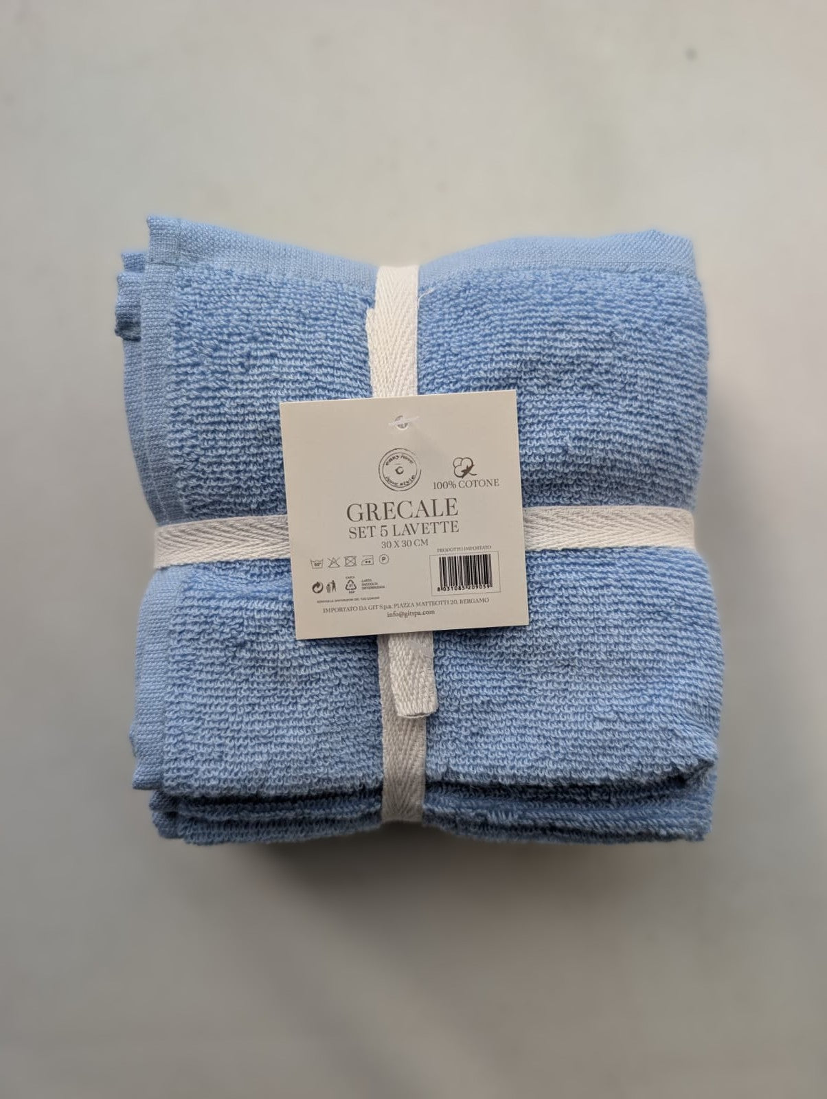 Set 5 Lavette Easy Home Grecale 30x30 cm - 100% Cotone