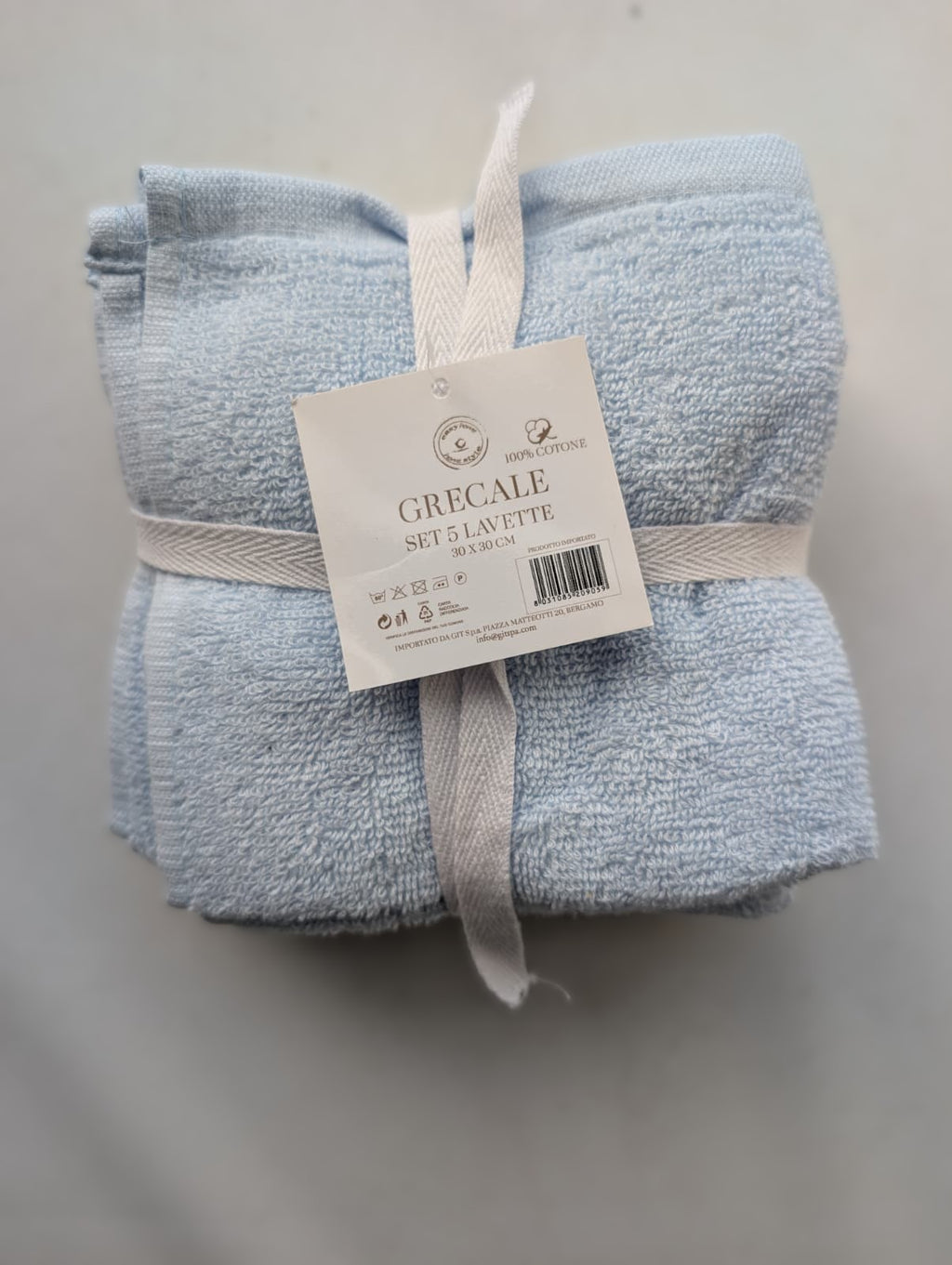 Set 5 Lavette Easy Home Grecale 30x30 cm - 100% Cotone