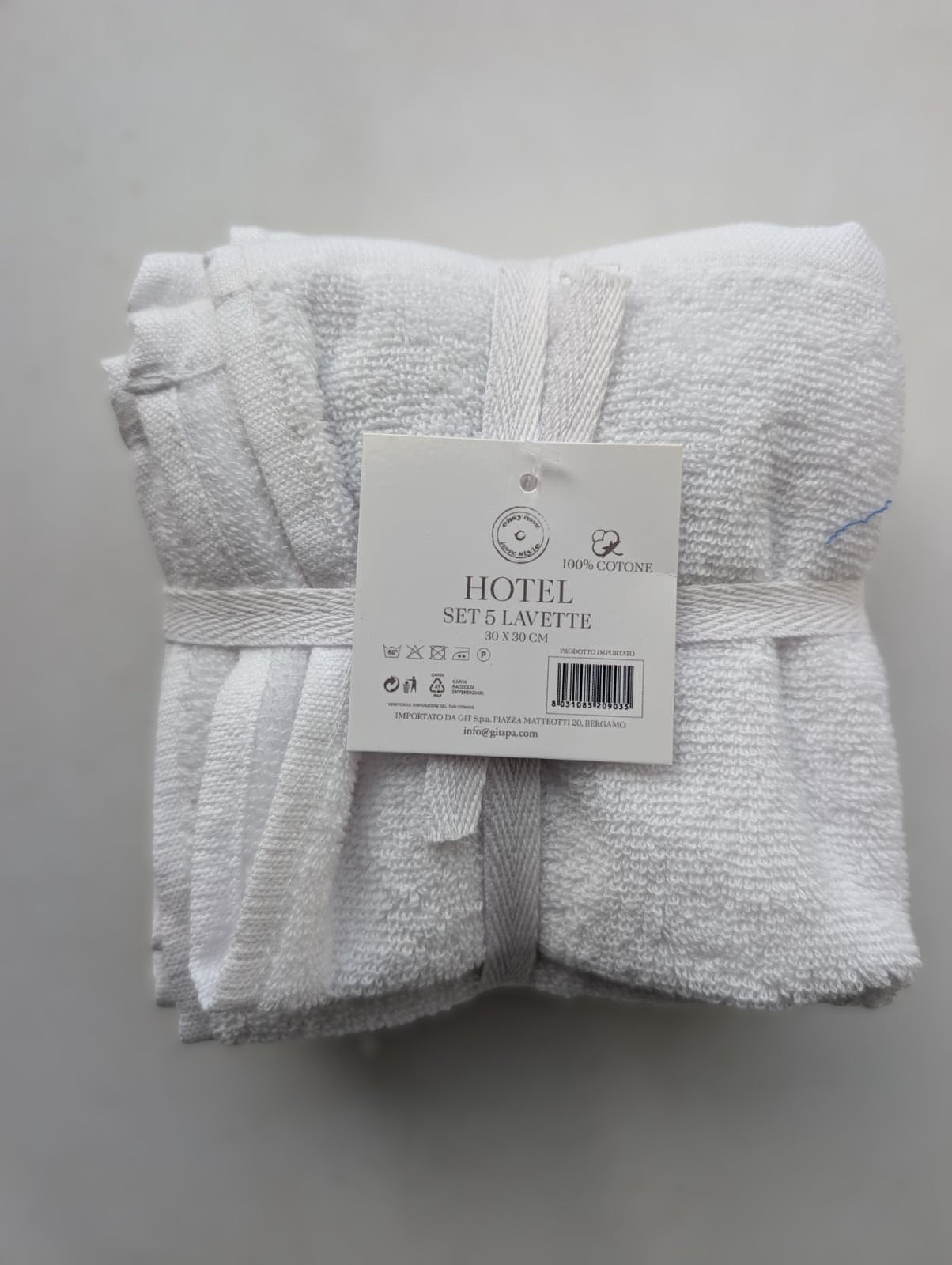 Set 5 Lavette Easy Home Grecale 30x30 cm - 100% Cotone