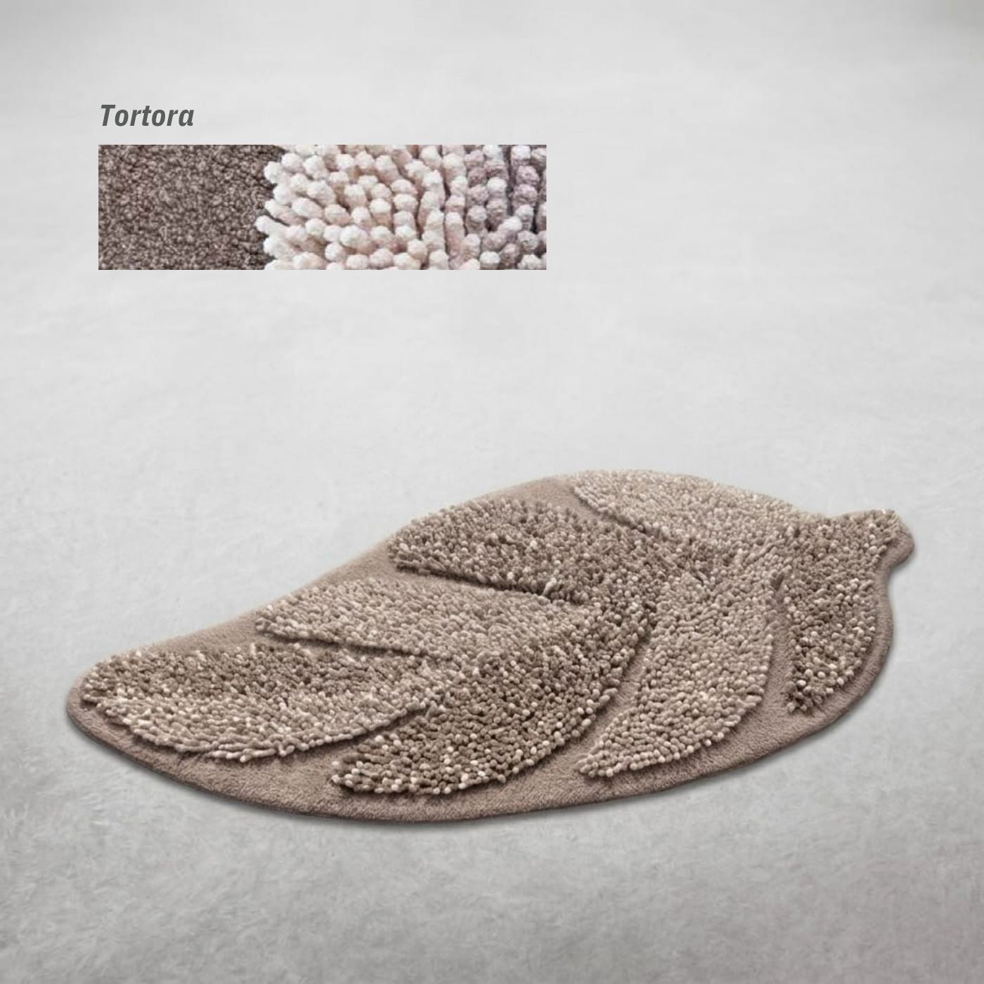 Tappeto Sagomato Home Philosophy "Number One Leaf" - 55x110 cm - Antiscivolo Geko Grip