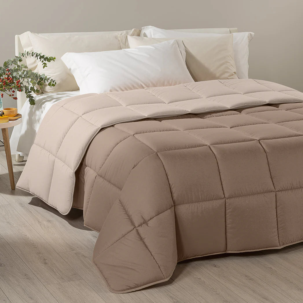 Trapunta In Cotone Bicolor Caleffi