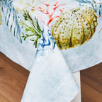 Tovaglia Vingi Tiffany Modello 32 - Stampa Digitale Marina con Coralli e Conchiglie