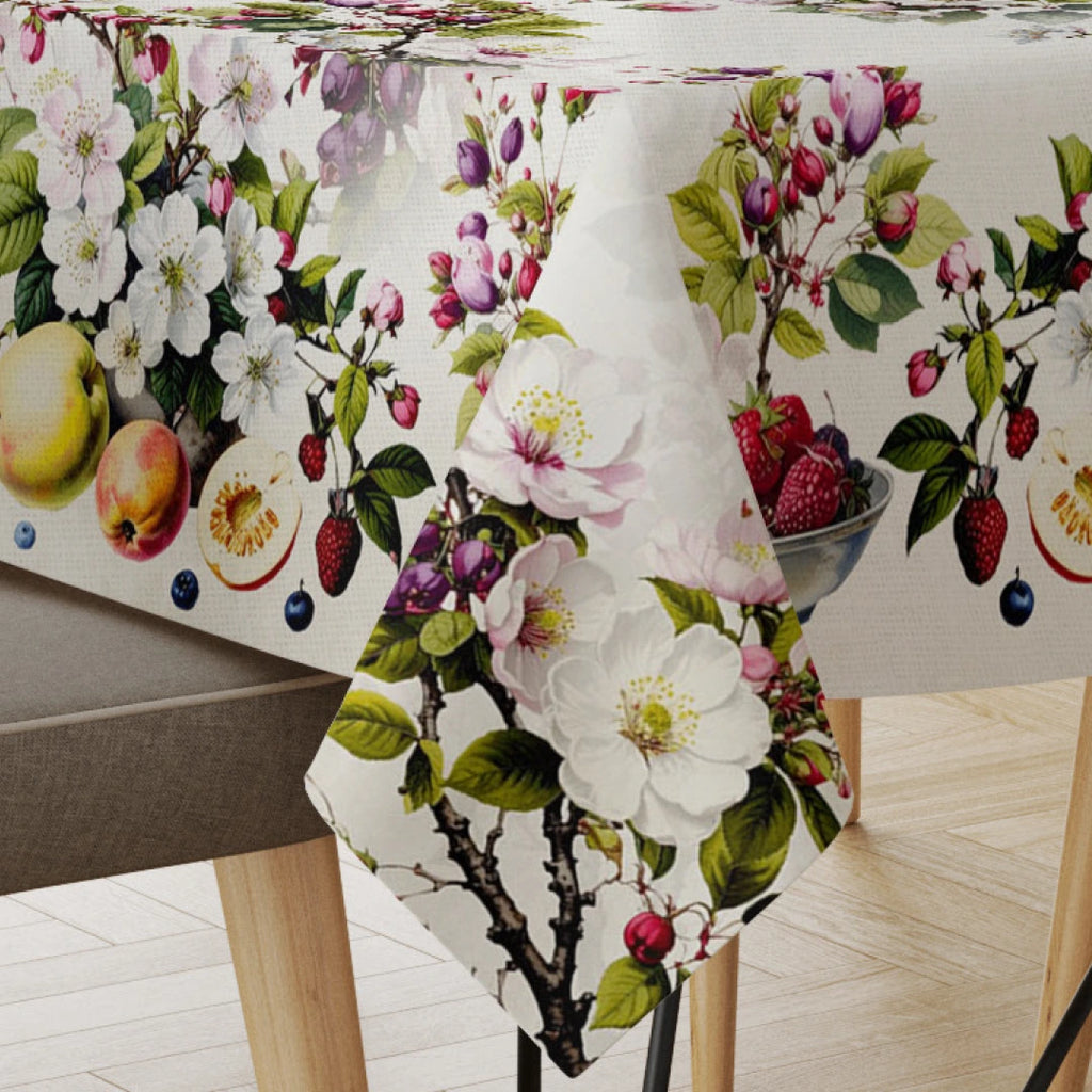 Tovaglia Vingi "Scelto da Benedetta Parodi" - Modello Tiffany 41 - Frutteto e Fiori di Pesco