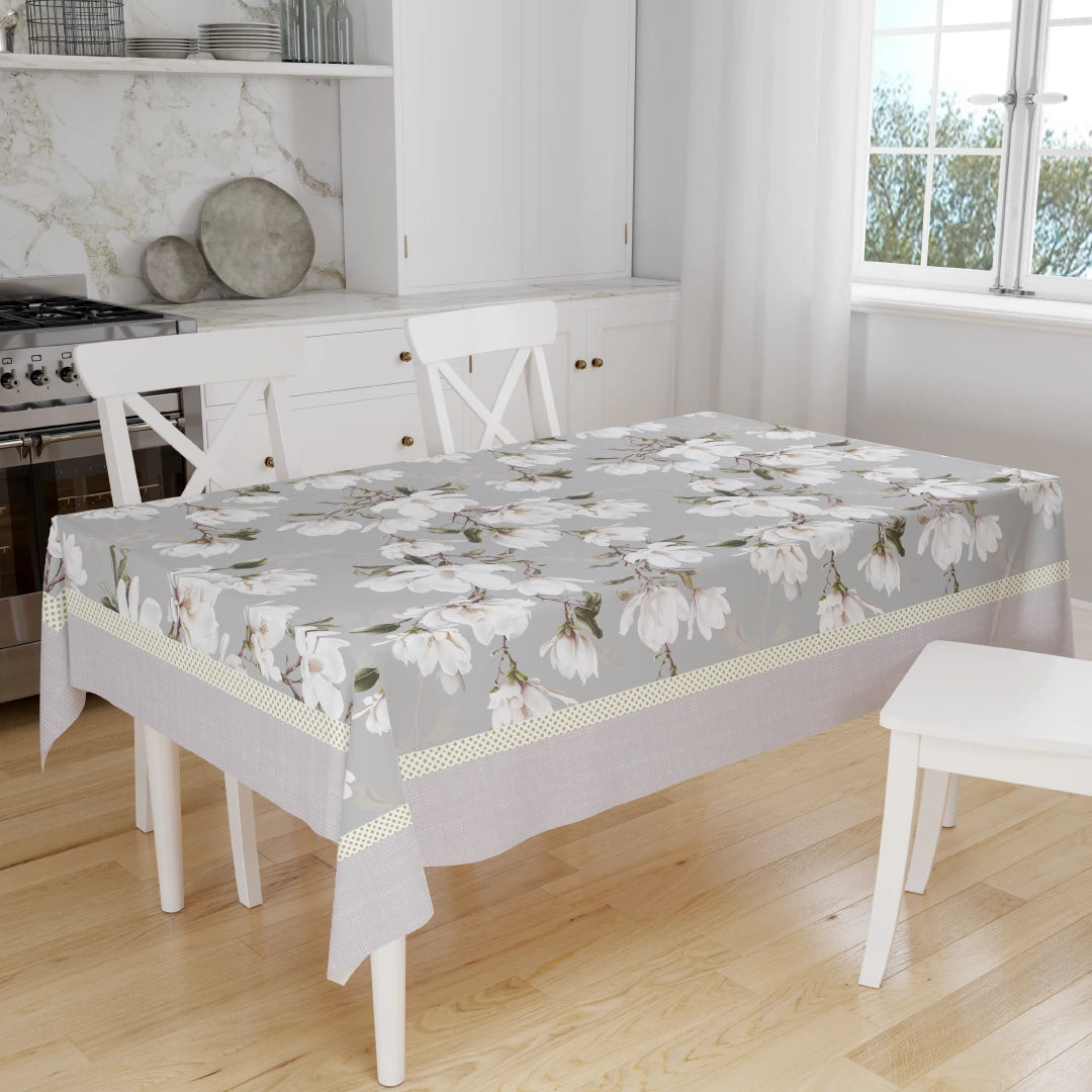 Tovaglia Vingi "Scelto da Benedetta Parodi" - Modello Tiffany 42 - Magnolia e Grigio Polvere