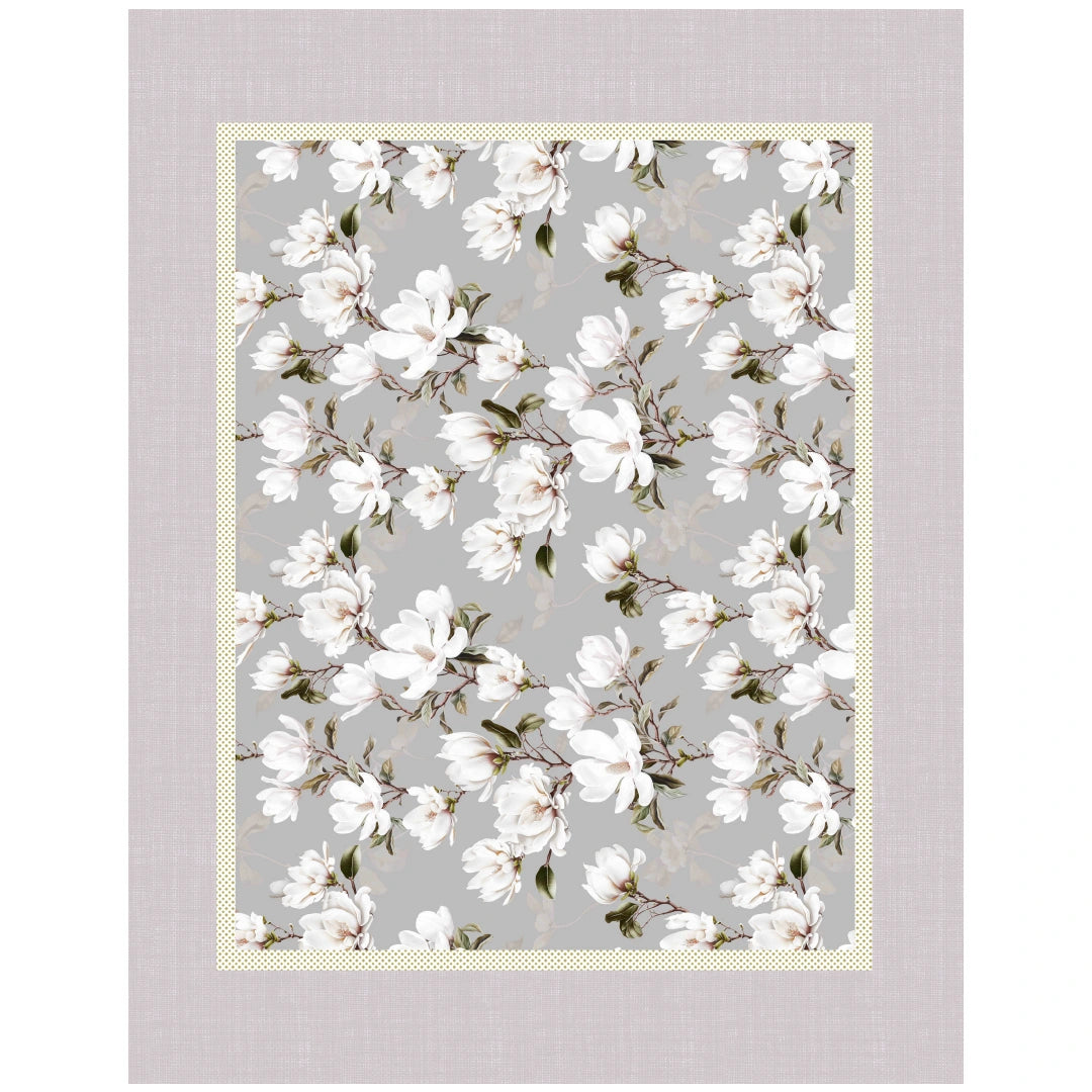 Tovaglia Vingi "Scelto da Benedetta Parodi" - Modello Tiffany 42 - Magnolia e Grigio Polvere