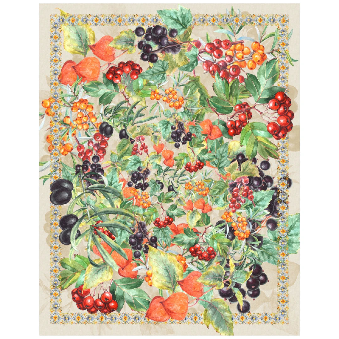 Tovaglia Vingi "Scelto da Benedetta Parodi" - Modello Tiffany 45 - Stampa Digitale Frutti di Bosco