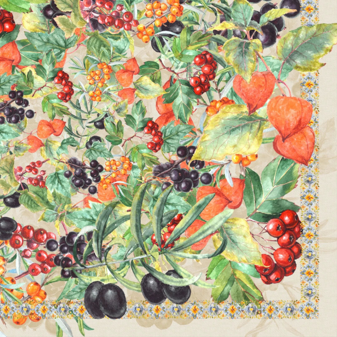 Tovaglia Vingi "Scelto da Benedetta Parodi" - Modello Tiffany 45 - Stampa Digitale Frutti di Bosco