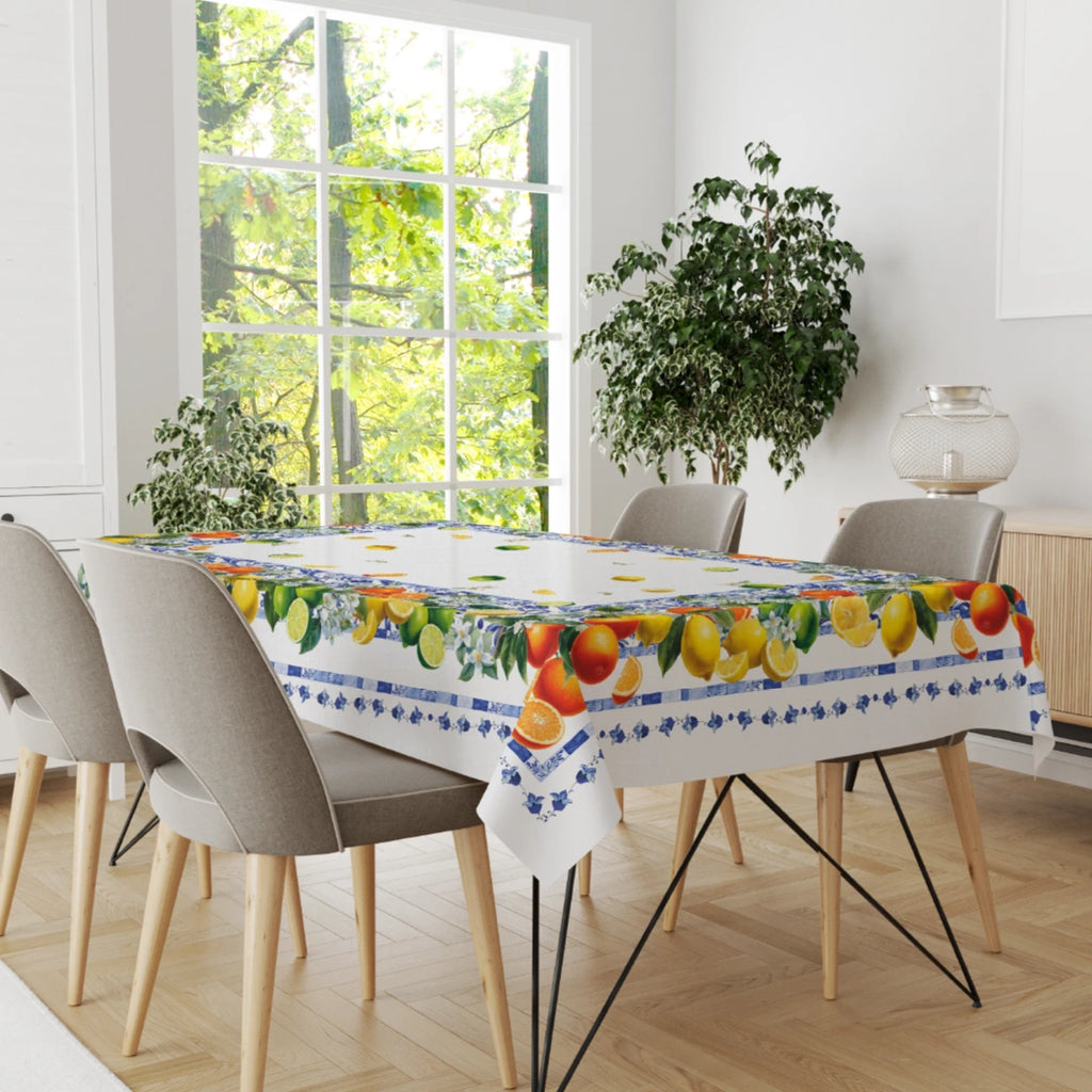 Tovaglia Vingi "Scelto da Benedetta Parodi" - Modello Tiffany 48 - Stampa Digitale Agrumi e Maioliche