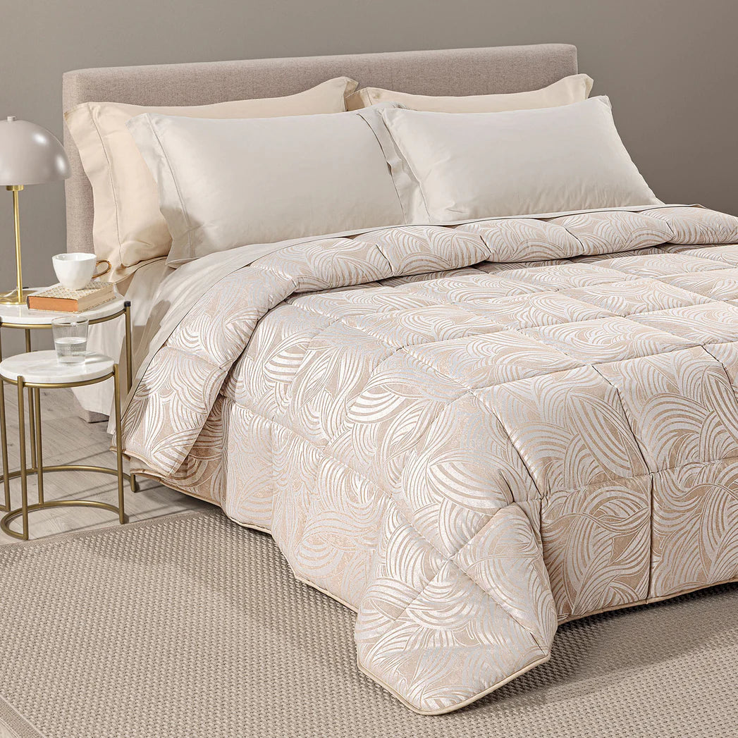 Trapunta Matrimoniale Apollo Dreaming – Raso Jacquard Naturale Elegante