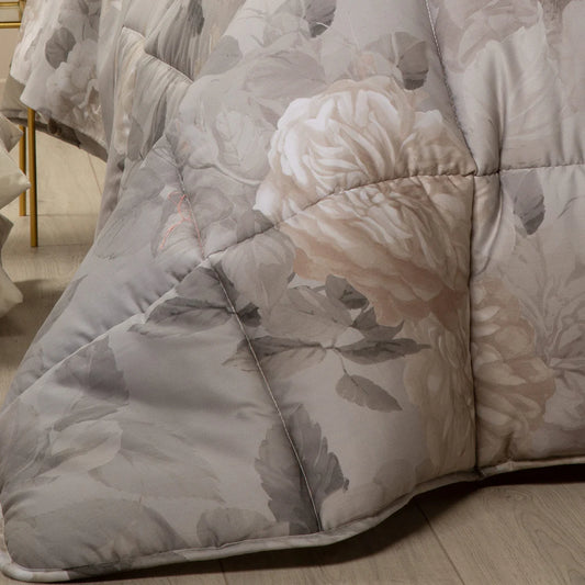 Trapunta in Raso di Cotone Rosa Alba e Tortora – Collezione Dreaming