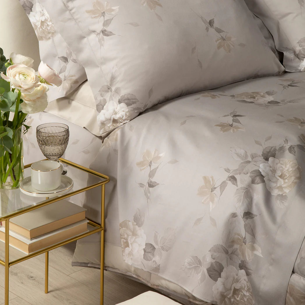 Trapunta in Raso di Cotone Rosa Alba e Tortora – Collezione Dreaming