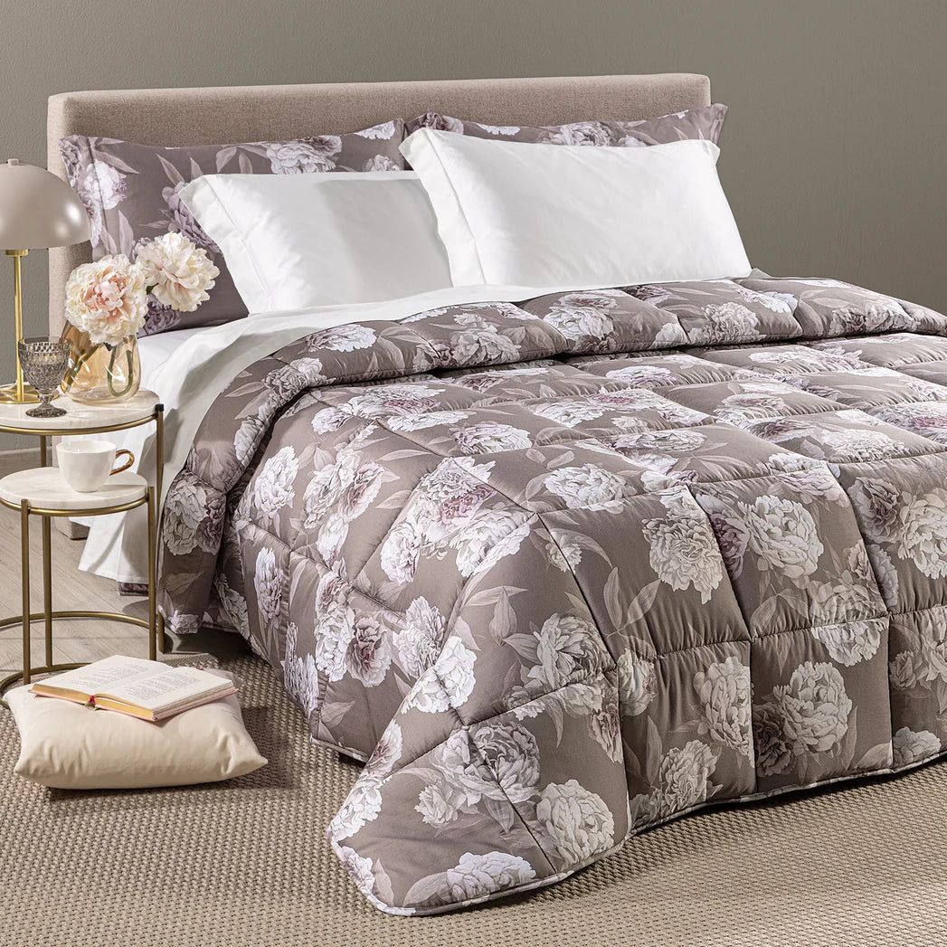 Rosa Bianca  - Trapunta Matrimoniale in Raso di Cotone - Caleffi