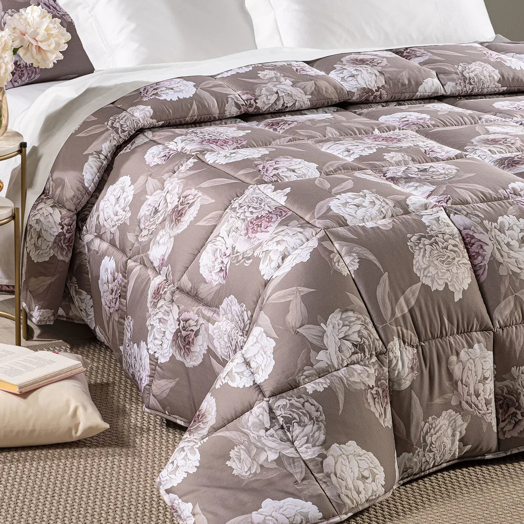 Rosa Bianca  - Trapunta Matrimoniale in Raso di Cotone - Caleffi