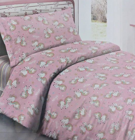 Completo Lenzuola "Unicorno" Linea Quadrifoglio - Gipetex Natural Dream